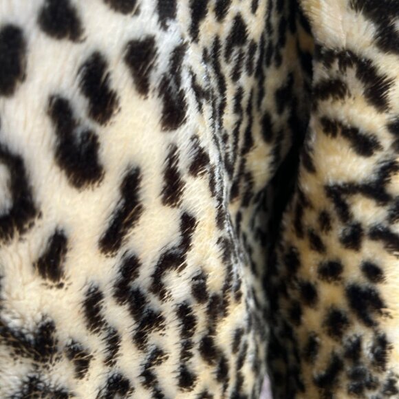 Pacific Rose Leopard Print Faux Fur Jacket Size Large - Picture 5 of 10
